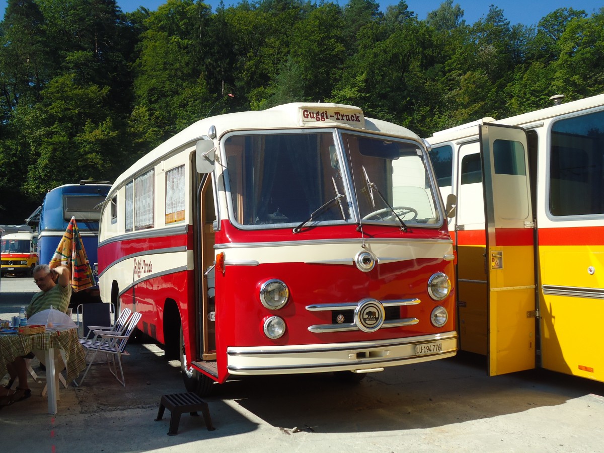 (128'979) - Guggenbhl, Eschenbach - LU 194'776 - Berna/R&J (ex VB Biel Nr. 110; ex VB Biel Nr. 10) am 22. August 2010 in Thayngen, Wohnbustreffen