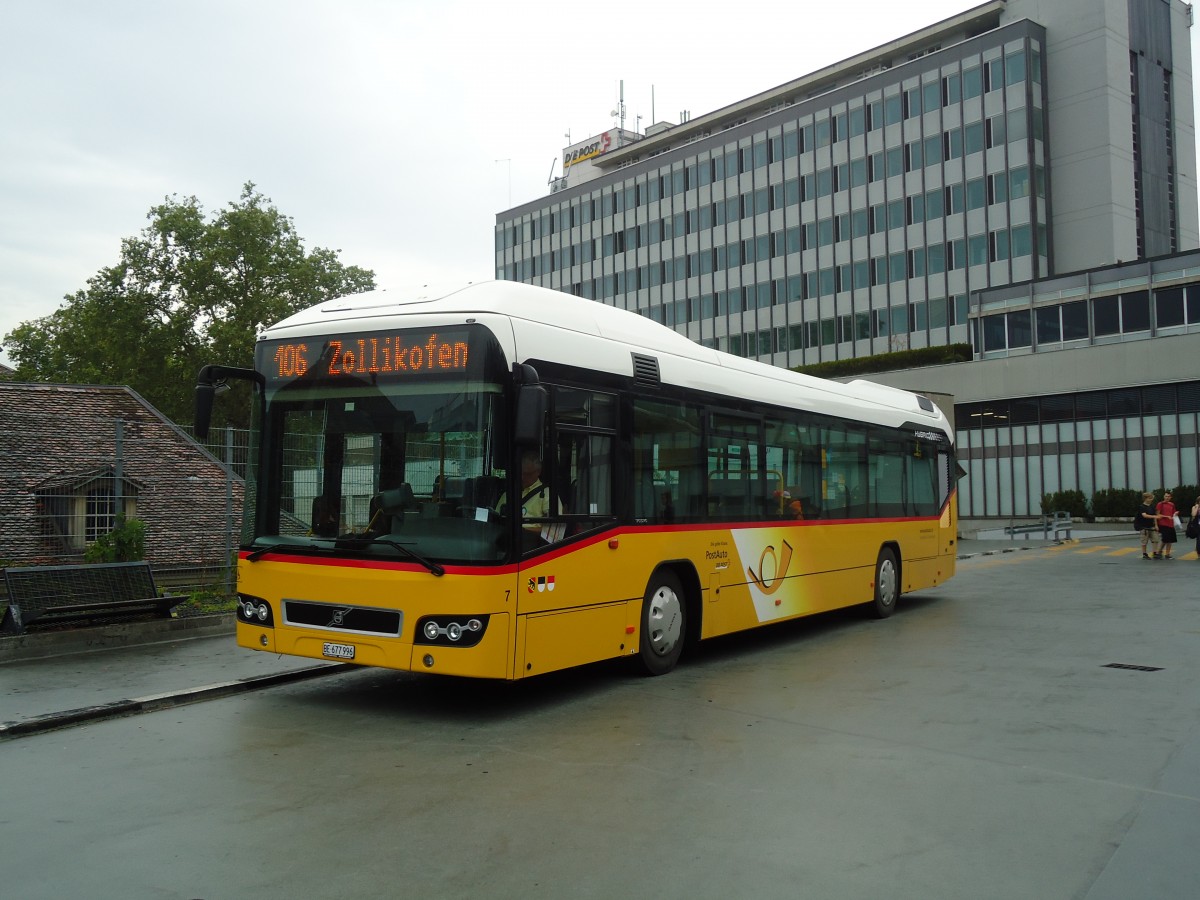 (129'120) - Steiner, Ortschwaben - Nr. 7/BE 677'996 - Volvo am 23. August 2010 in Bern, Postautostation