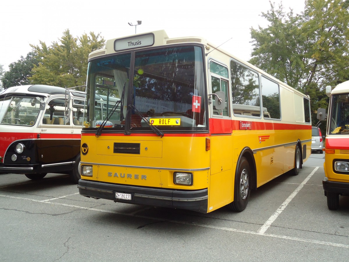 (129'794) - Brndli, Zrich - ZH 180'231 - Saurer/R&J (ex Hofmann, Zrich; ex Pacciarelli, Grono; ex P 25'661) am 18. September 2010 in Chur, Obere Au