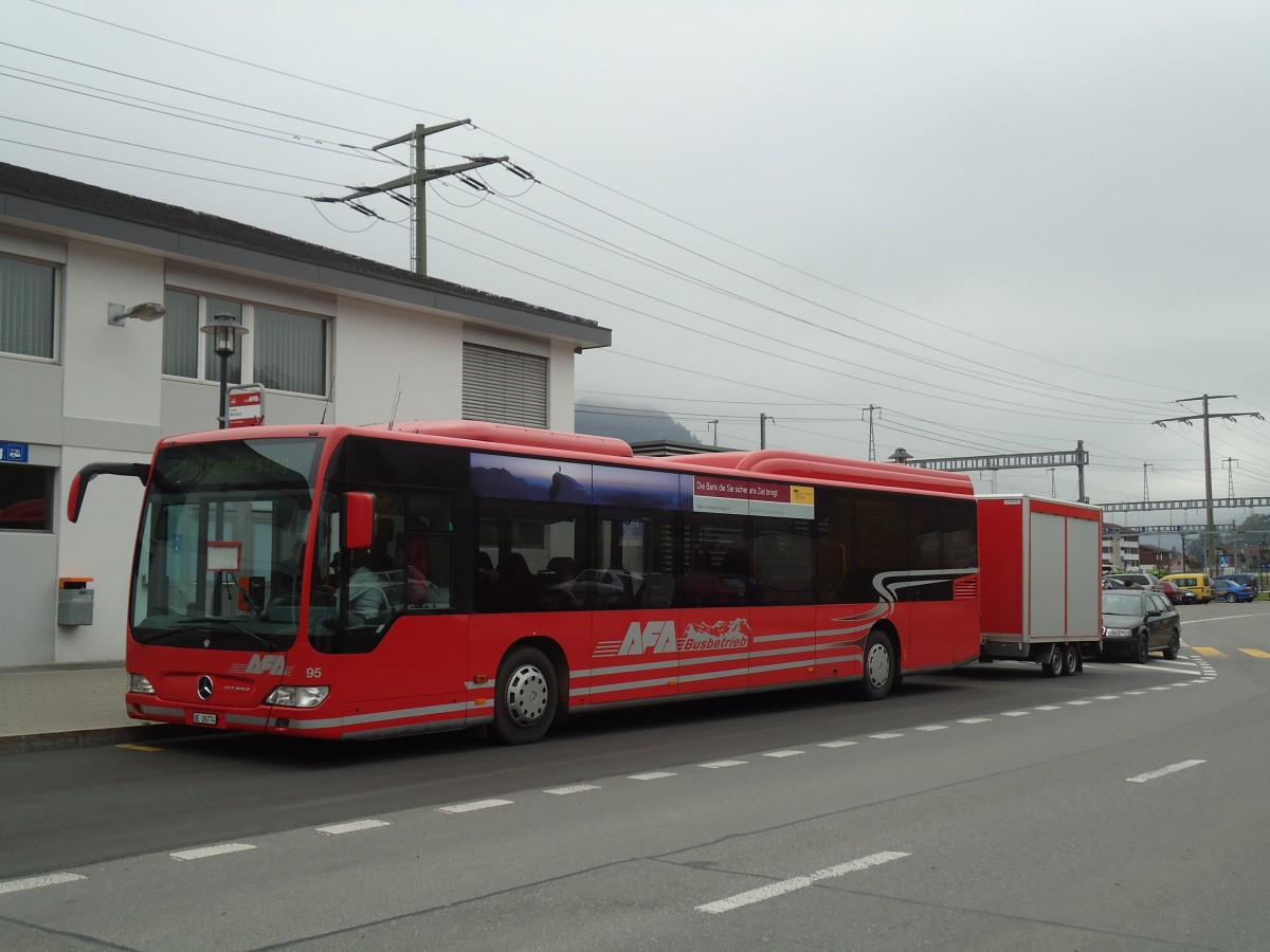 (130'311) - AFA Adelboden - Nr. 95/BE 26'774 - Mercedes am 11. Oktober 2010 beim Bahnhof Frutigen