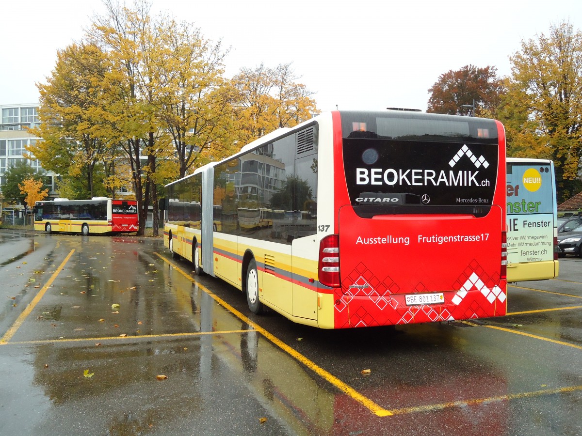 (130'808) - STI Thun - Nr. 137/BE 801'137 - Mercedes am 25. Oktober 2010 bei der Schifflndte Thun