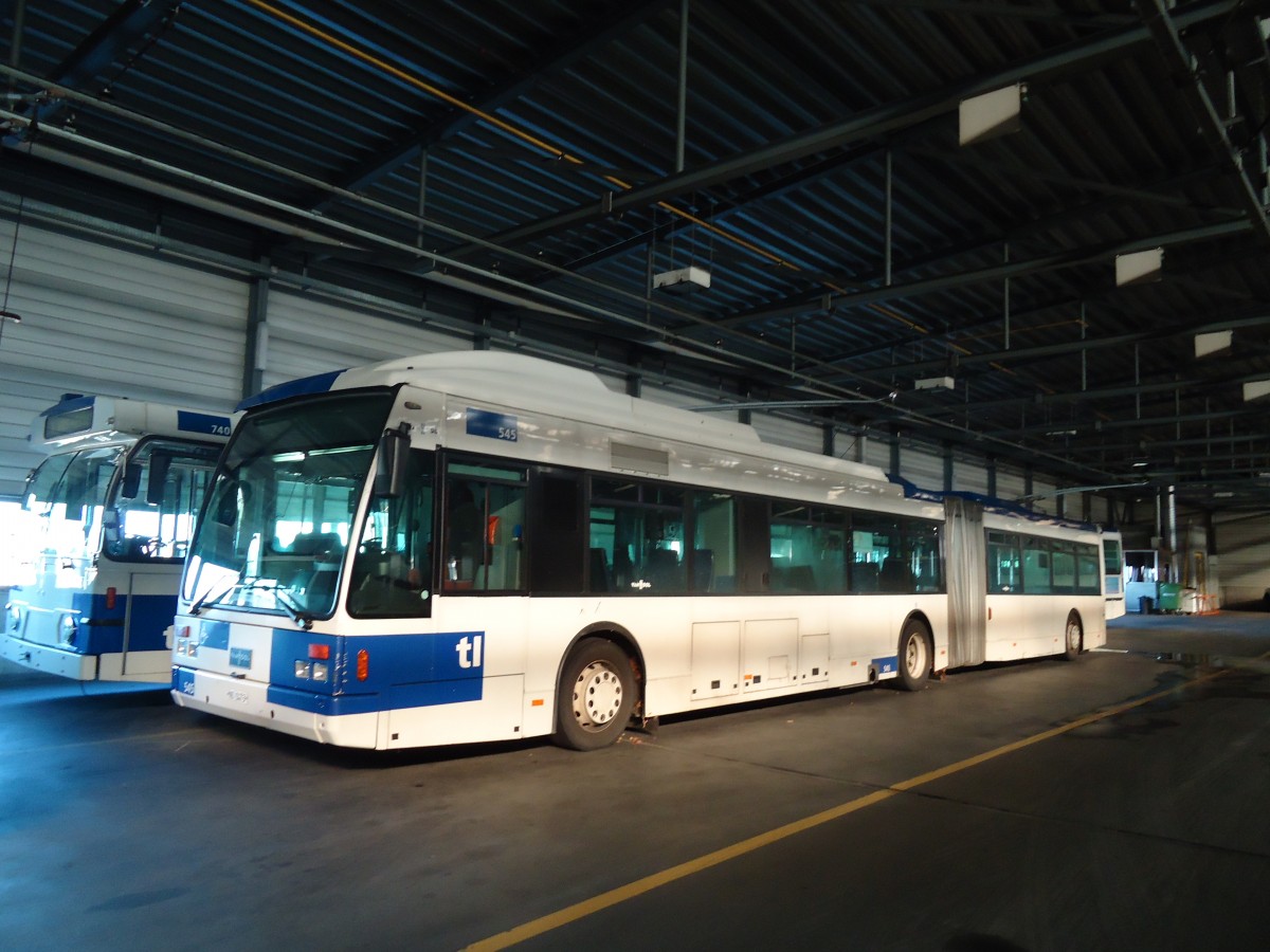 (130'893) - TL Lausanne - Nr. 545/VD 1473 - Van Hool am 13. November 2010 in Lausanne, Dpt Prlaz