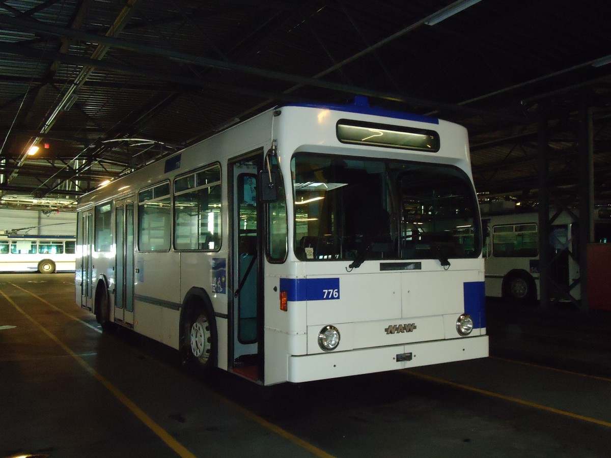 (130'896) - TL Lausanne - Nr. 776 - NAW/Lauber Trolleybus am 13. November 2010 in Lausanne, Dpt Prlaz