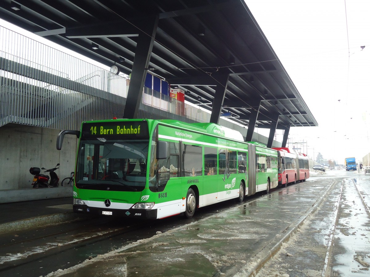 (131'297) - Bernmobil, Bern - Nr. 856/BE 671'856 - Mercedes am 7. Dezember 2010 beim Bahnhof Bern Brnnen