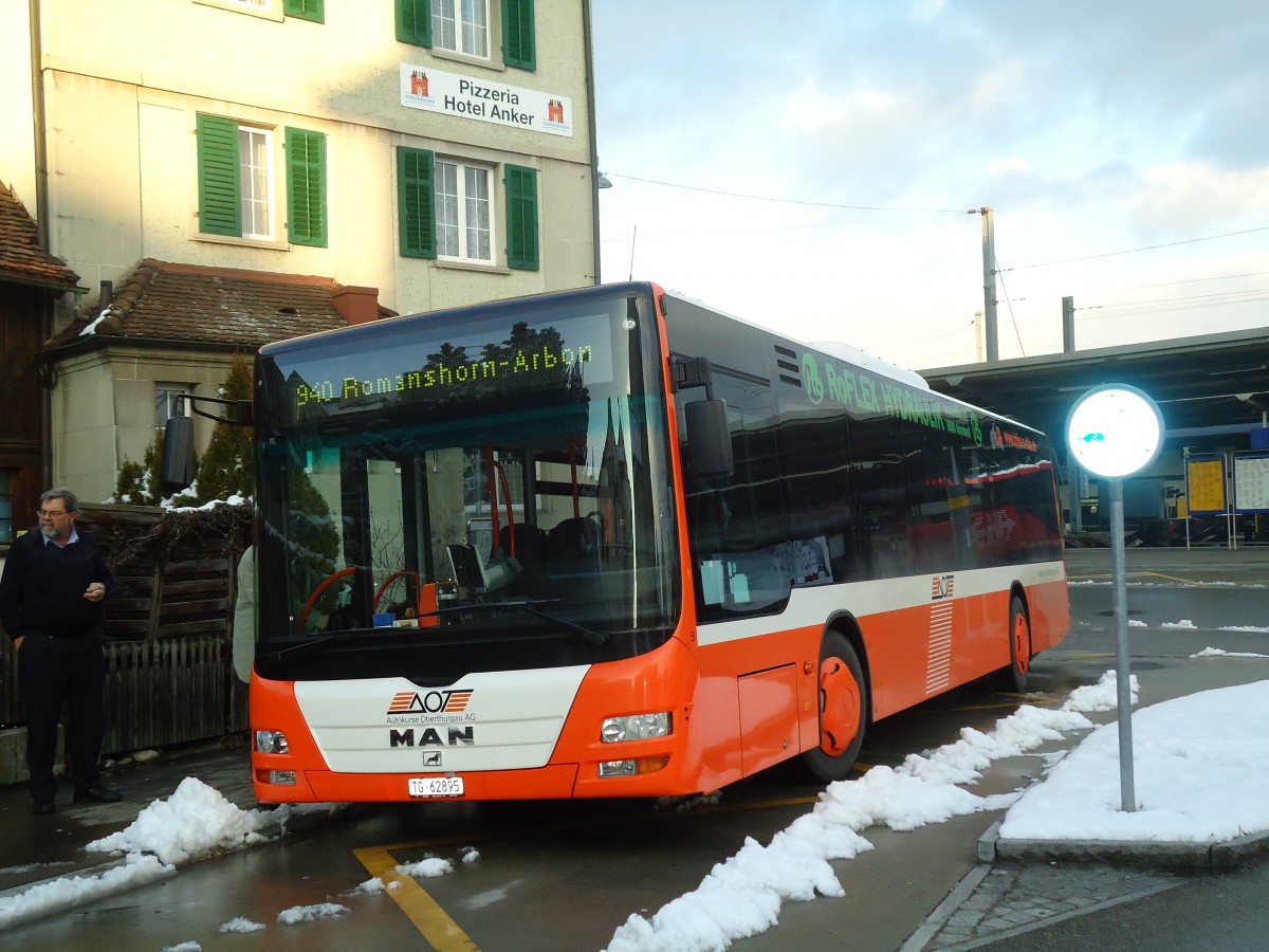 (131'541) - AOT Amriswil - Nr. 5/TG 62'895 - MAN am 9. Dezember 2010 beim Bahnhof Romanshorn