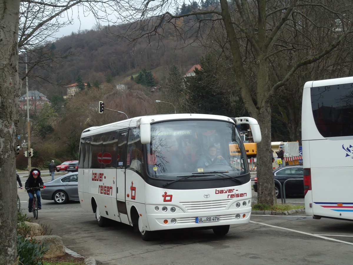 (131'577) - Bayer-Reisen, Ehingen - UL-RB 476 - Toyota/Caetano am 11. Dezember 2010 in Freiburg, Karlsplatz