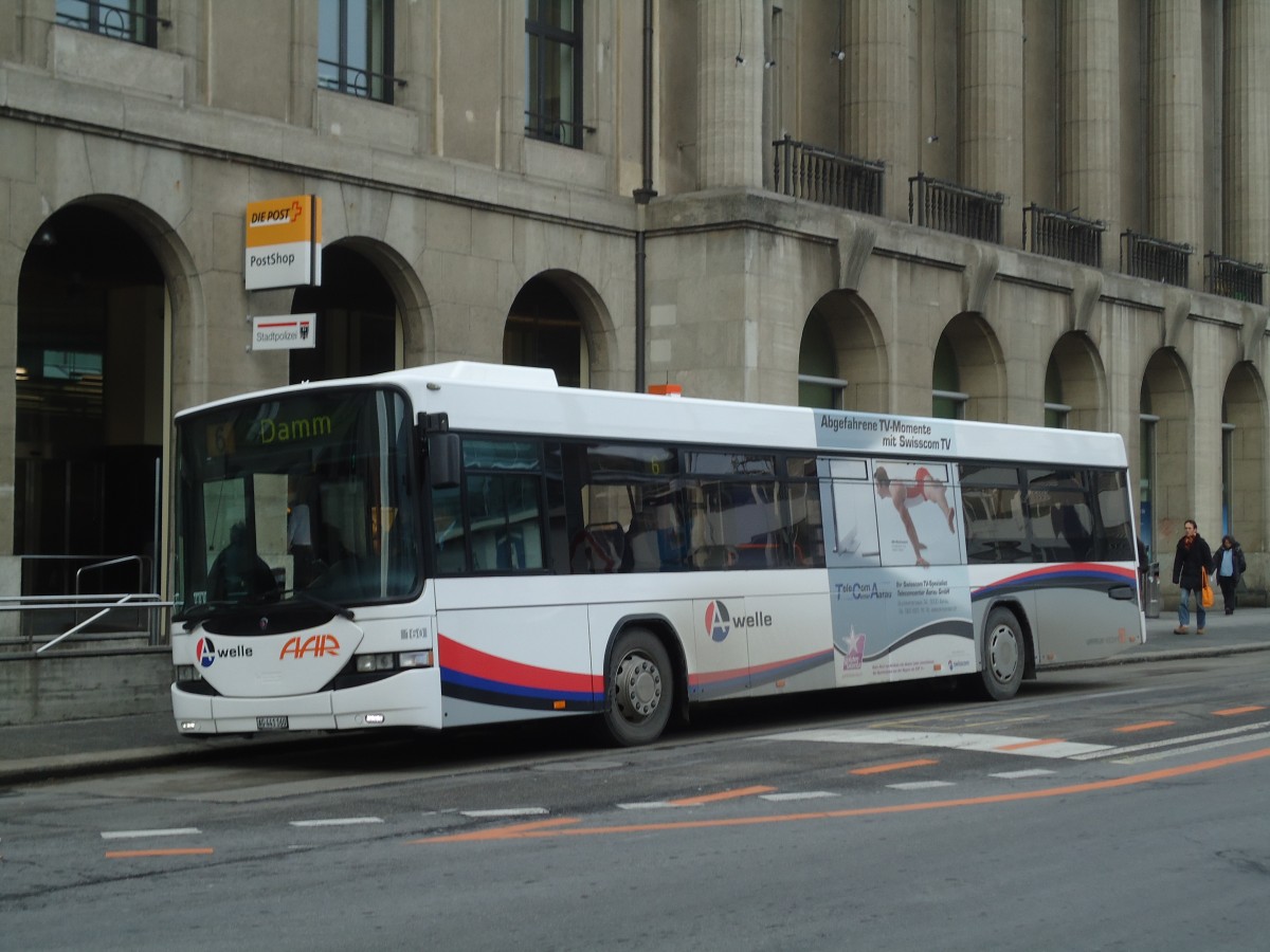 (131'607) - AAR bus+bahn, Aarau - Nr. 160/AG 441'160 - Scania/Hess am 15. Dezember 2010 beim Bahnhof Aarau