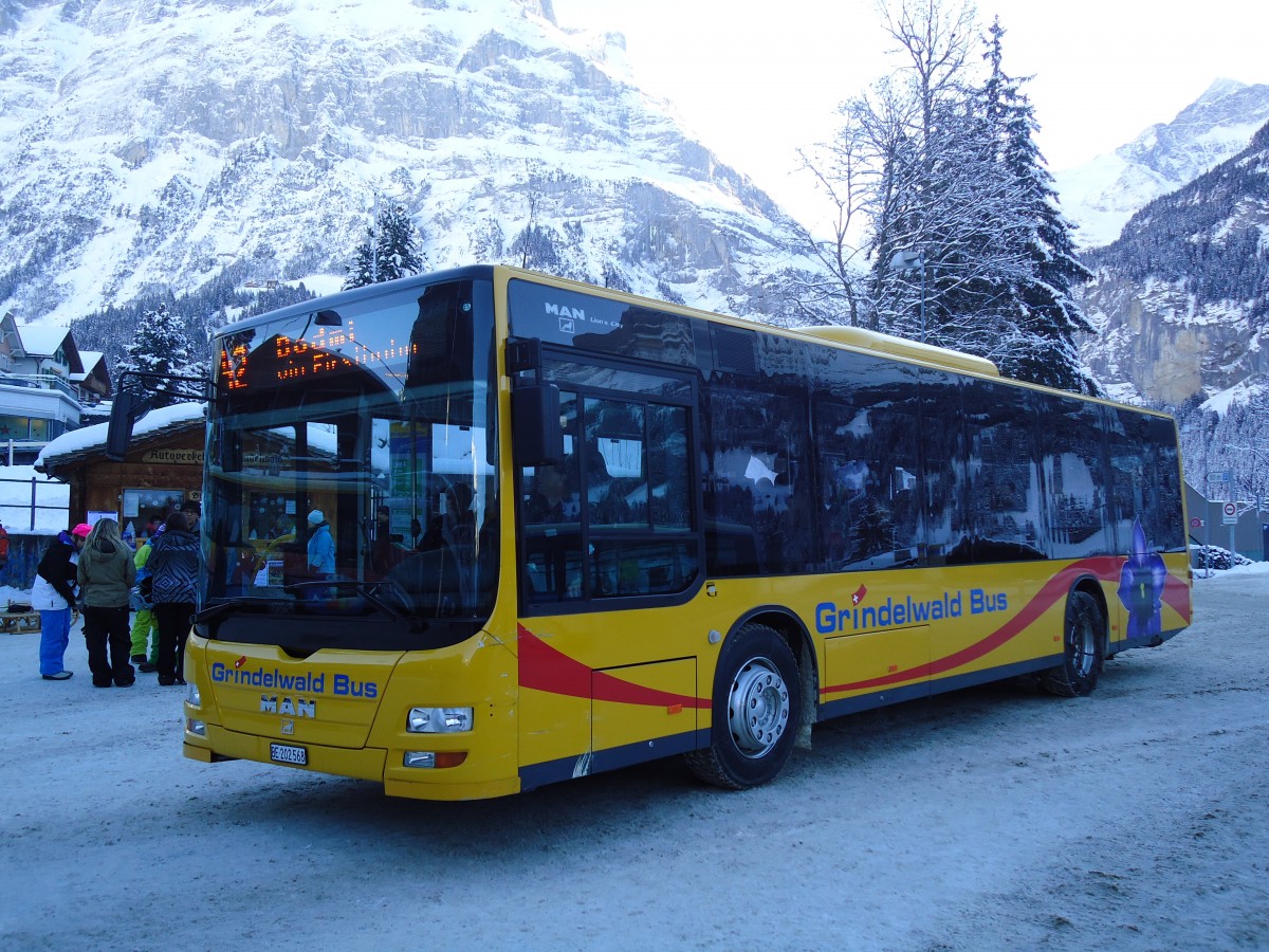 (131'866) - AVG Grindelwald - Nr. 14/BE 202'568 - MAN am 31. Dezember 2010 beim Bahnhof Grindelwald