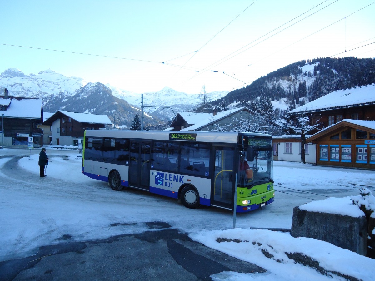 (131'925) - AFA Adelboden - Nr. 56/BE 611'030 - MAN/Gppel am 1. Januar 2011 beim Bahnhof Lenk