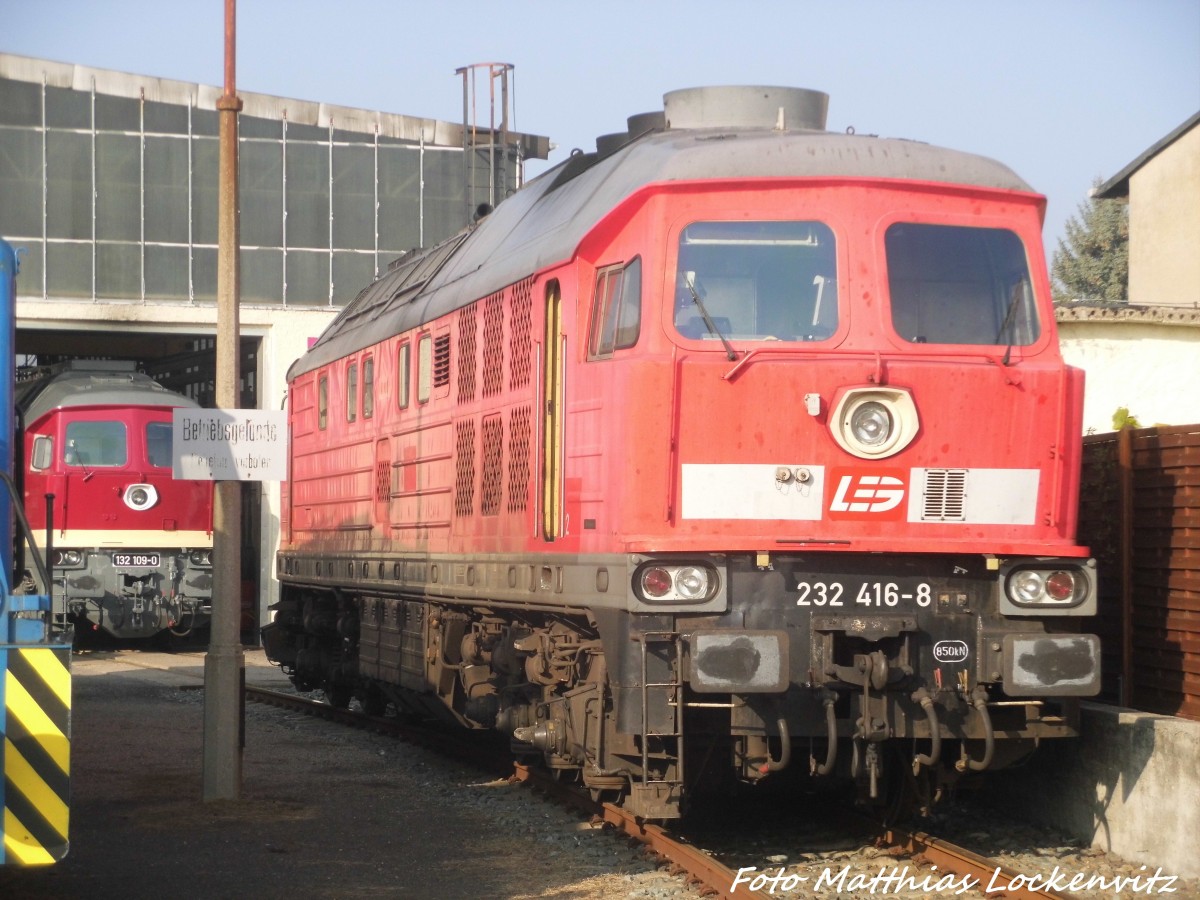 132 109 und 232 416-8 der LEG in Delitzsch am 28.10.15