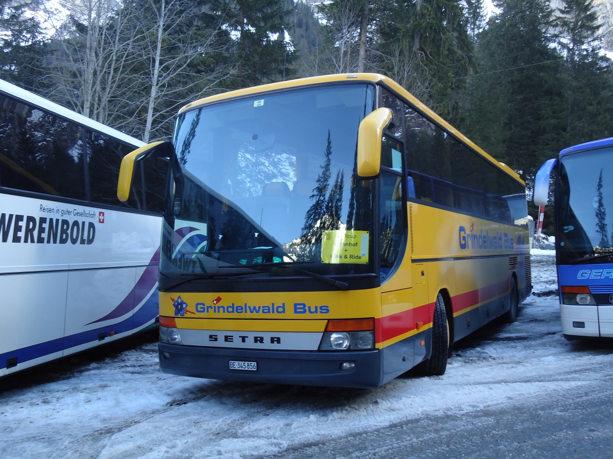 (132'087) - AVG Grindelwald - Nr. 27/BE 345'856 - Setra am 8. Januar 2011 in Adelboden, Unter dem Birg