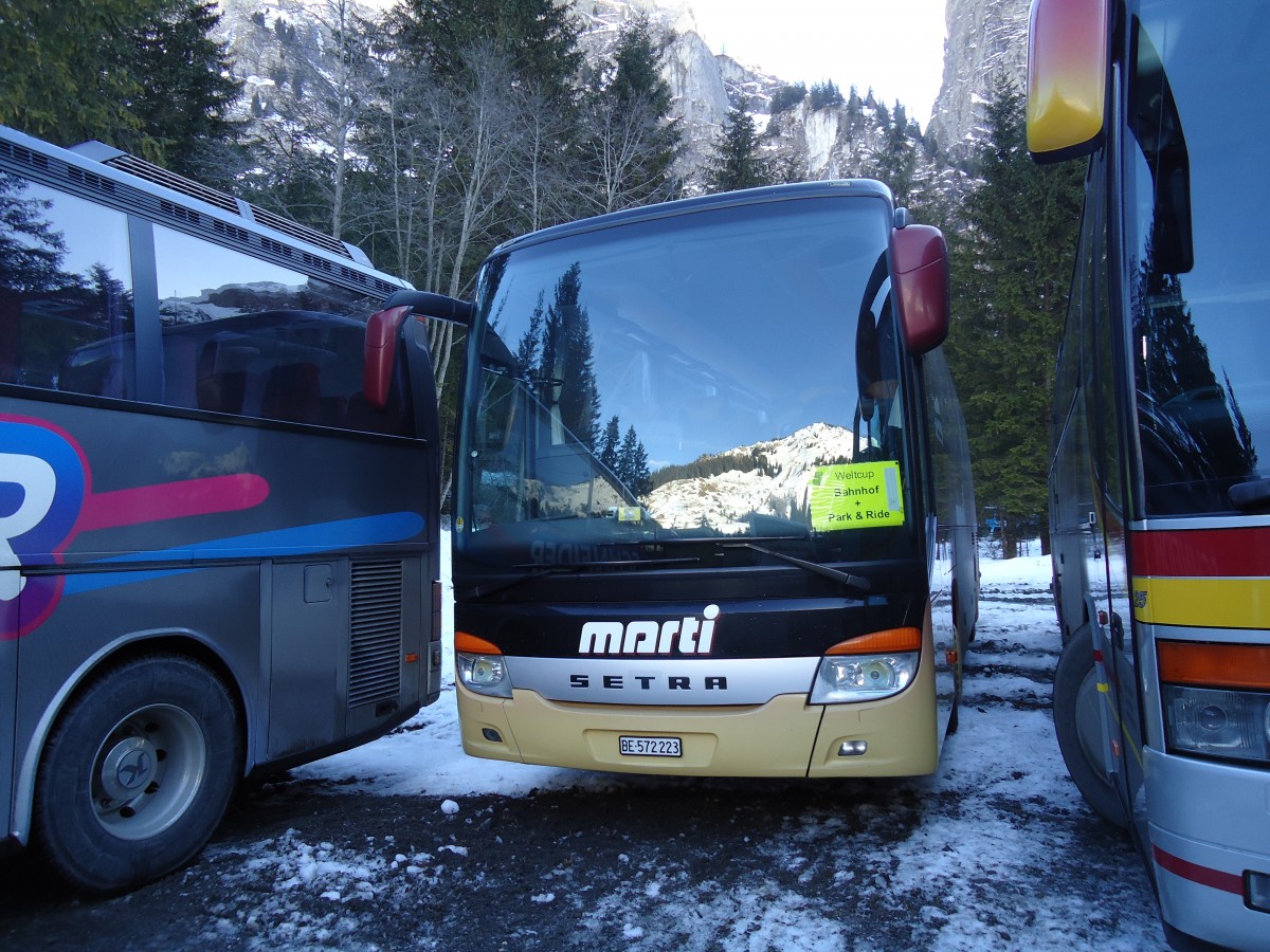 (132'121) - Marti, Kallnach - Nr. 23/BE 572'223 - Setra am 8. Januar 2011 in Adelboden, Unter dem Birg