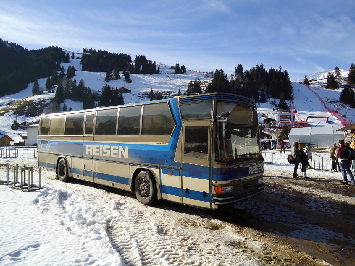 (132'162) - Kander-Reisen, Frutigen - Nr. 3/BE 66'132 - Drgmller (ex Tritten, Zweisimmen; ex Flck, Brienz am 8. Januar 2011 in Adelboden, Weltcup