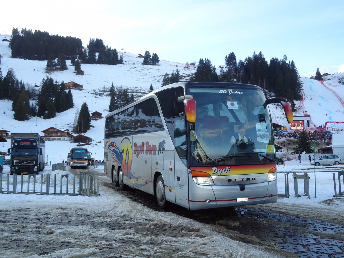 (132'171) - Dysli, Bern - Nr. 20/BE 10'444 - Setra (ex EvoBus, Kloten) am 8. Januar 2011 in Adelboden, Weltcup