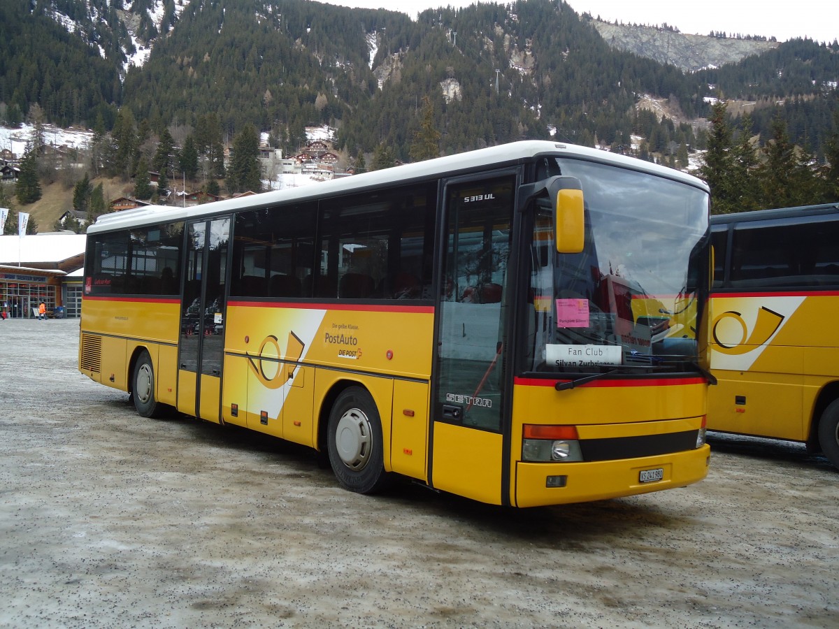 (132'225) - PostAuto Wallis - VS 241'980 - Setra (ex Zerzuben, Visp-Eyholz Nr. 66; ex Zerzuben, Visp-Eyholz Nr. 13; ex BVZ Brig Nr. 13) am 9. Januar 2011 in Adelboden, ASB