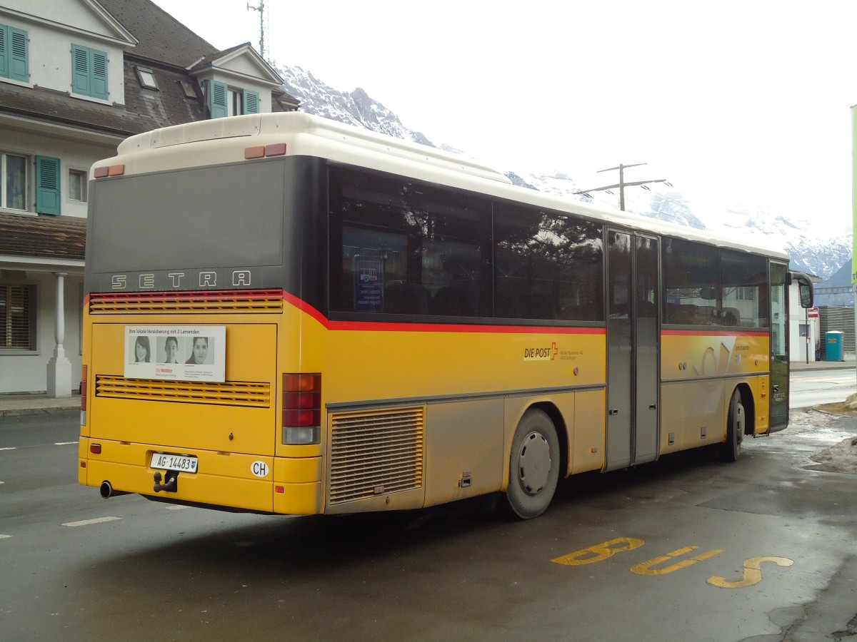 (132'283) - Tschannen, Zofingen - Nr. 7/AG 14'483 - Setra am 9. Januar 2011 beim Bahnhof Frutigen