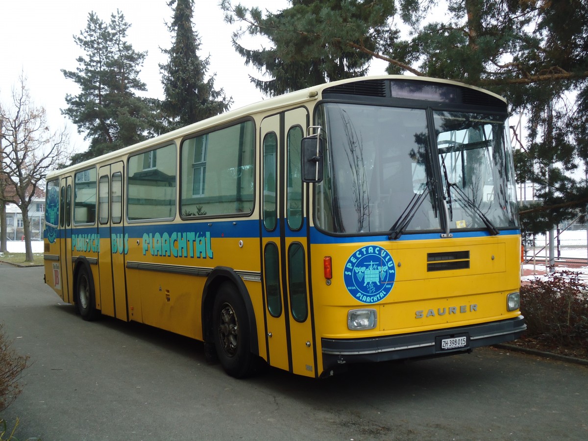 (132'463) - Spectaculus Flaachtal, Flaach - ZH 398'015 - Saurer/Hess (ex P 25'838) am 30. Januar 2011 in Thun, Schule Progymatte