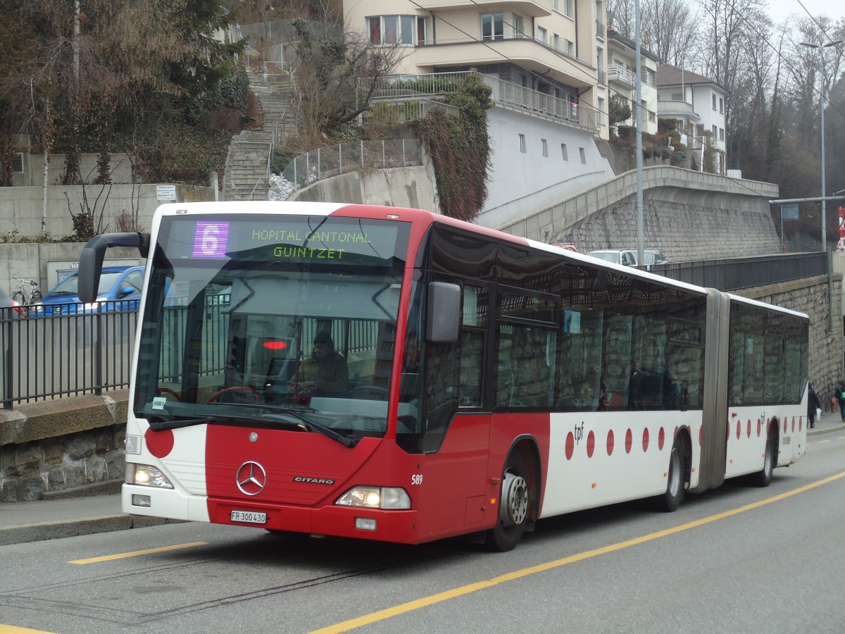 (132'698) - TPF Fribourg - Nr. 589/FR 300'430 - Mercedes am 7. Mrz 2011 in Fribourg, Avenue Beauregard