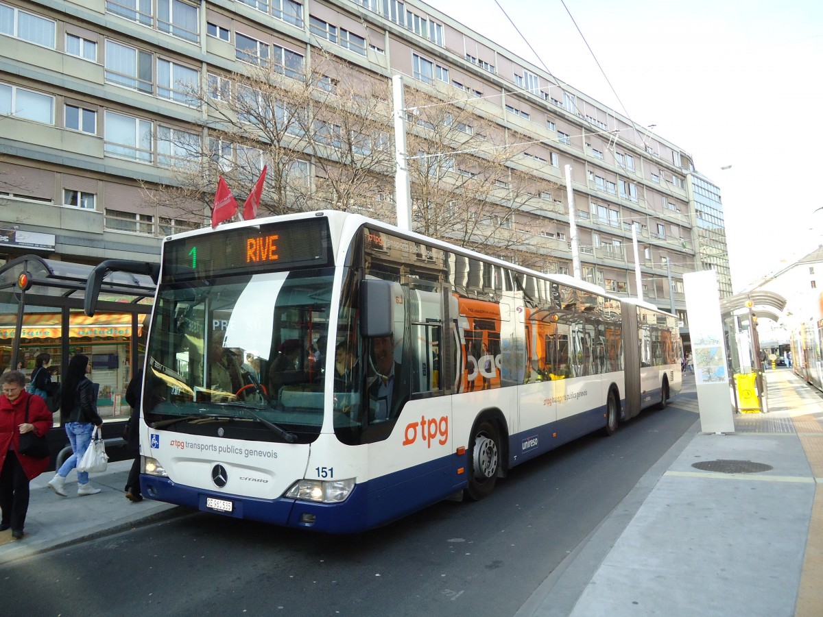 (132'932) - TPG Genve - Nr. 151/GE 960'535 - Mercedes am 10. Mrz 2011 in Genve, Coutance