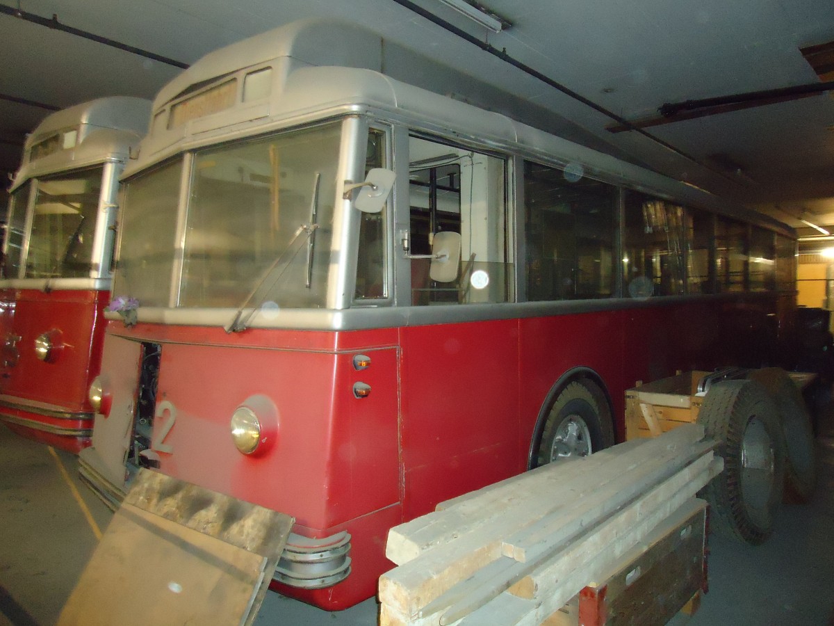 (133'113) - WV Winterthur - Nr. 22 - FBW/Saurer Trolleybus am 20. Mrz 2011 in Winterthur, Depot Grzefeld