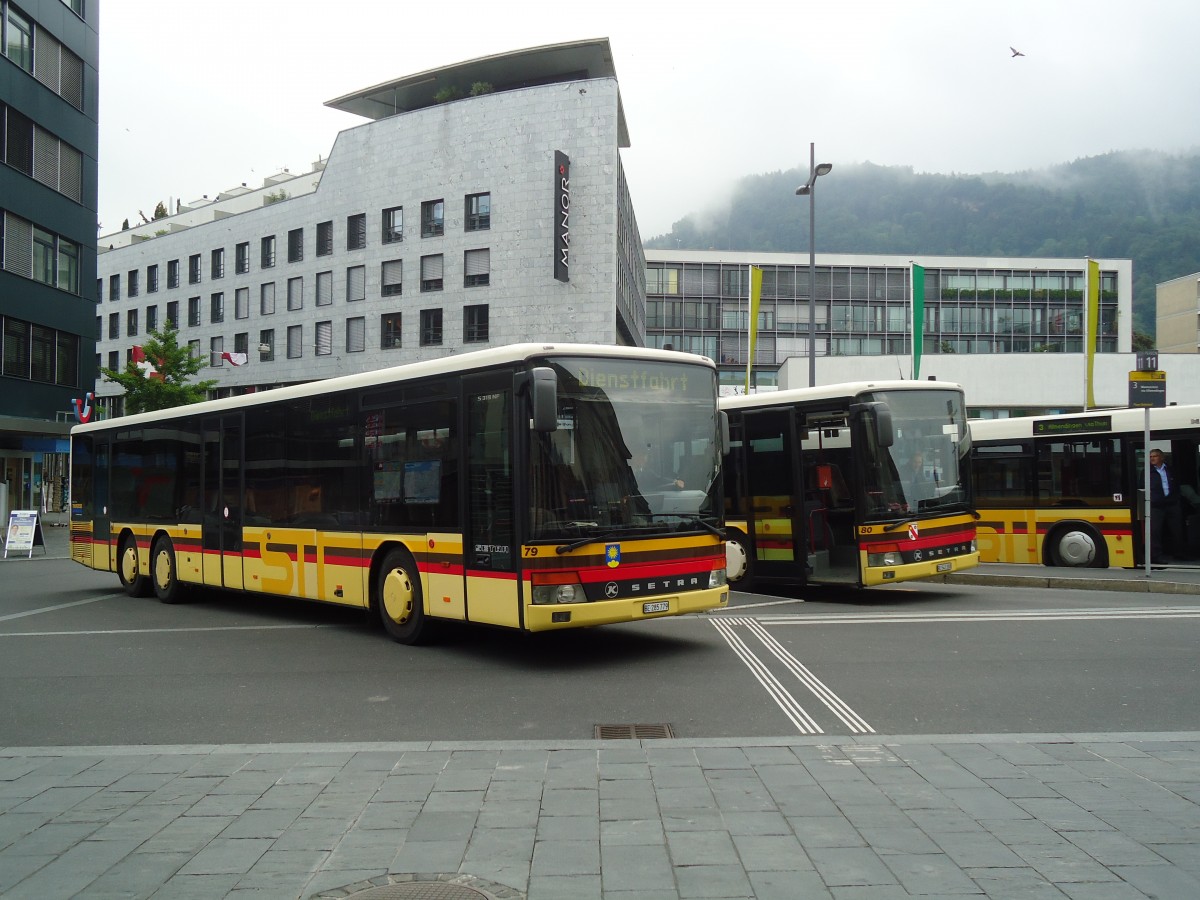 (133'581) - STI Thun - Nr. 79/BE 285'779 - Setra am 13. Mai 2011 beim Bahnhof Thun