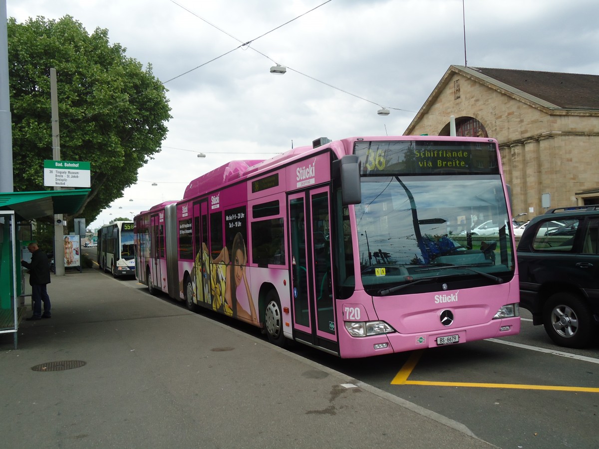 (133'747) - BVB Basel - Nr. 720/BS 6679 - Mercedes am 16. Mai 2011 in Basel, Badischer Bahnhof