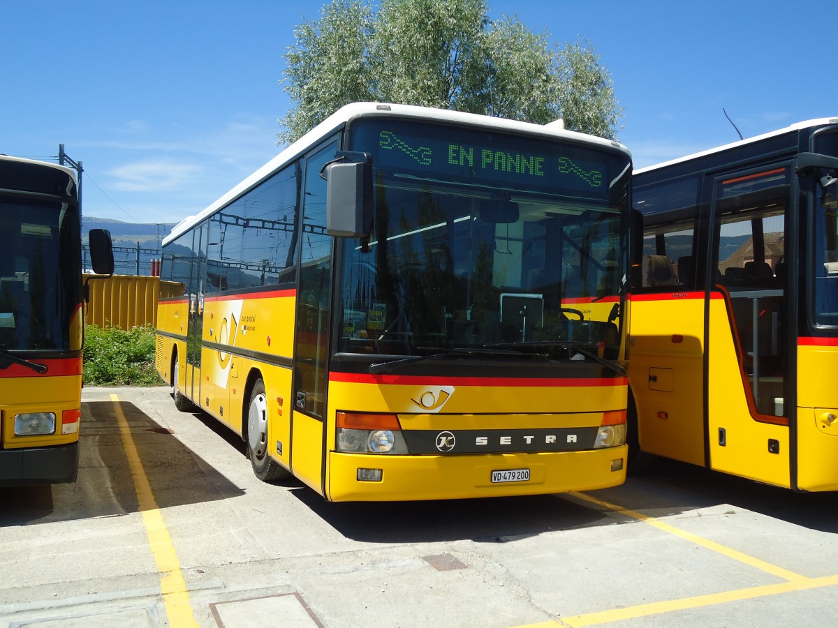 (133'908) - CarPostal Ouest - VD 479'200 - Setra am 29. Mai 2011 in Yverdon, Garage