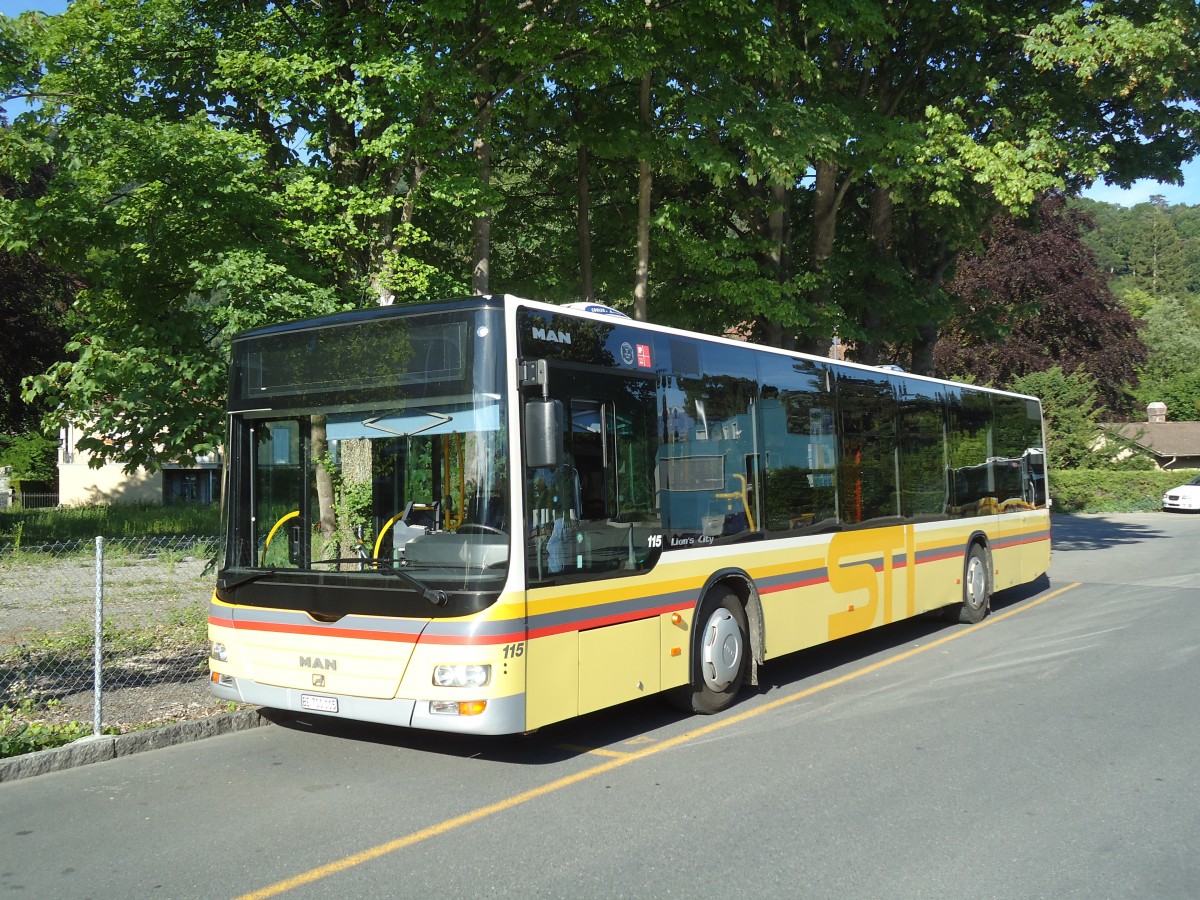 (133'915) - STI Thun - Nr. 115/BE 700'115 - MAN am 29. Mai 2011 bei der Schifflndte Thun