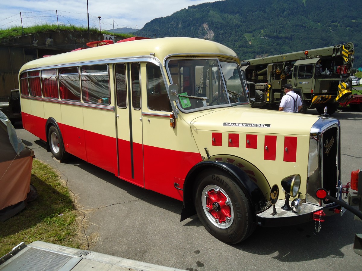 (134'407) - Imfeld, Sachseln - OW 10'062 - Saurer/Tscher (ex Ltscher, Neuheim) am 25. Juni 2011 in Interlaken, Flugplatz