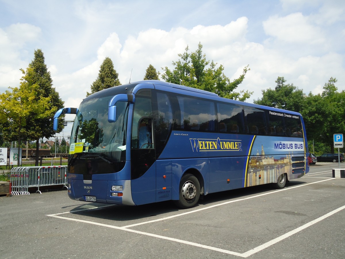 (134'591) - Aus Deutschland: Mbius Bus, Dresden - DD-BM 780 - MAN am 1. Juli 2011 in Thun, Seestrasse