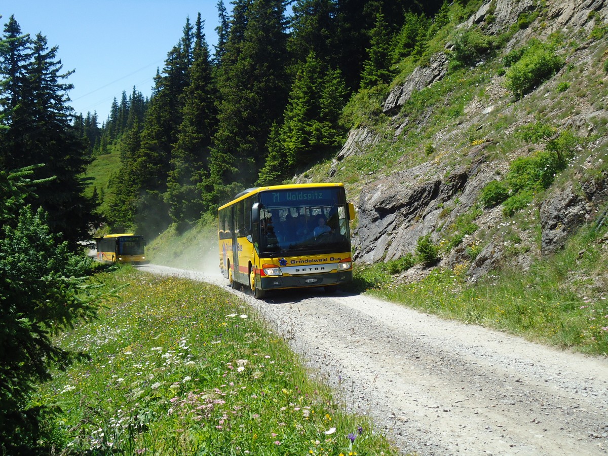 (134'702) - AVG Grindelwald - Nr. 21/BE 100'930 - Setra am 3. Juli 2011 in Grindelwald, Waldspitz