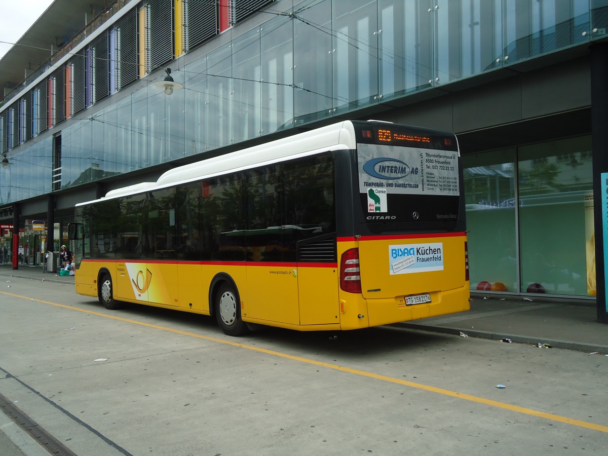 (134'949) - PostAuto Ostschweiz - Nr. 17/TG 158'217 - Mercedes am 10. Juli 2011 beim Bahnhof Frauenfeld