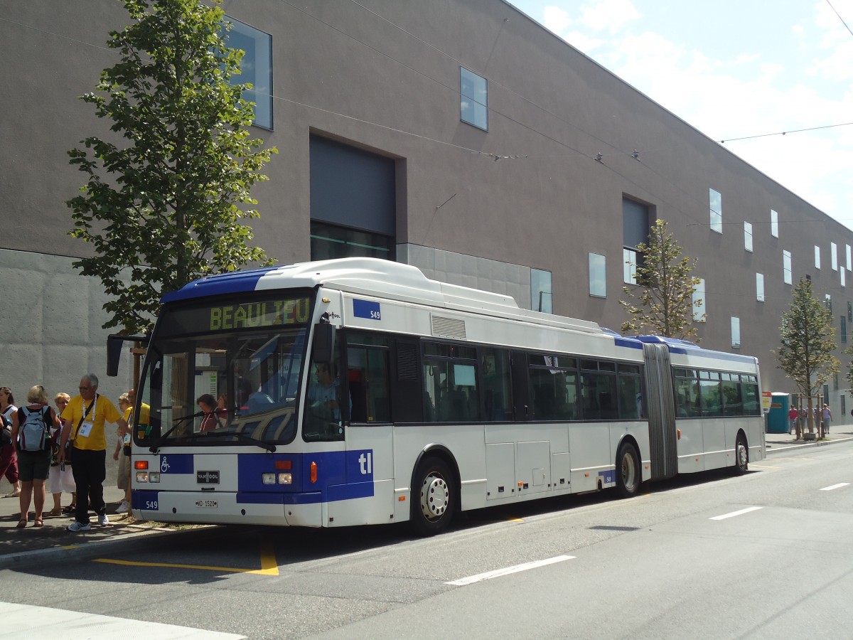 (135'054) - TL Lausanne - Nr. 549/VD 1520 - Van Hool am 12. Juli 2011 in Lausanne, Beaulieu