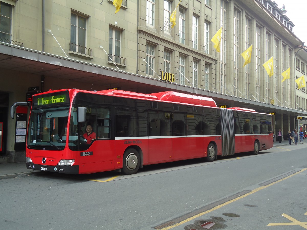 (135'147) - Bernmobil, Bern - Nr. 848/BE 671'848 - Mercedes am 14. Juli 2011 beim Bahnhof Bern