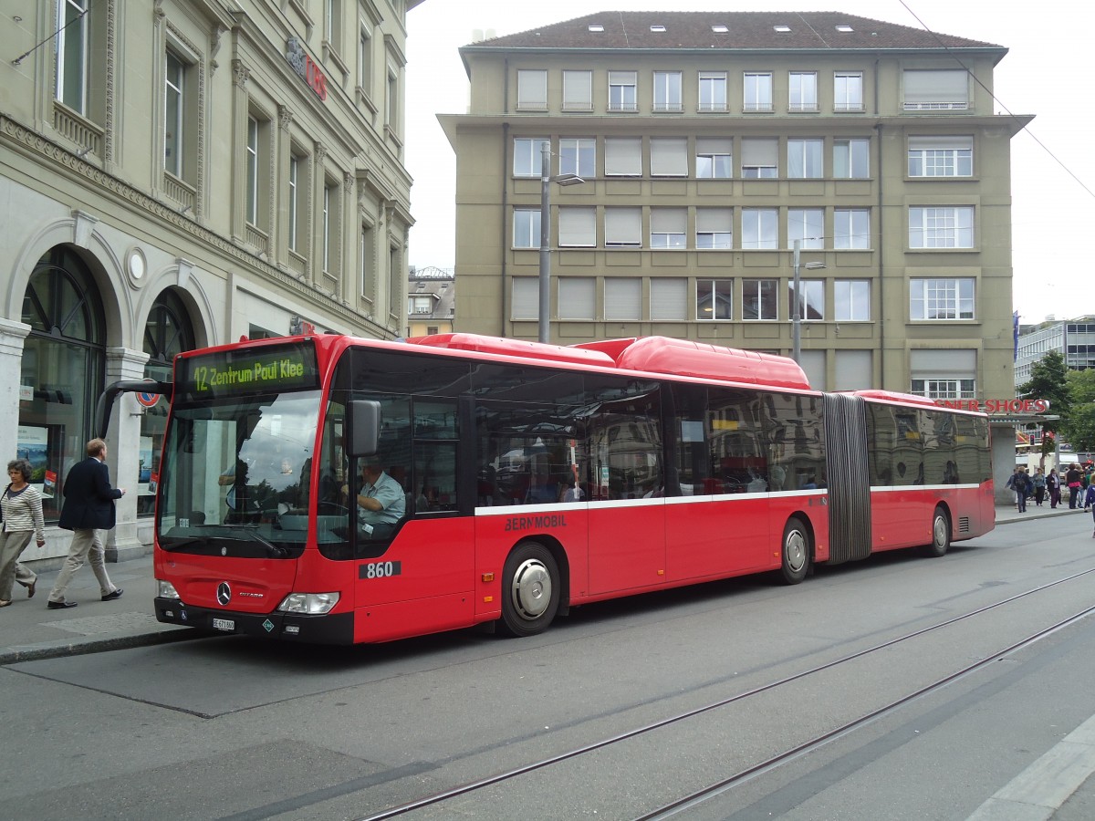 (135'151) - Bernmobil, Bern - Nr. 860/BE 671'860 - Mercedes am 14. Juli 2011 beim Bahnhof Bern