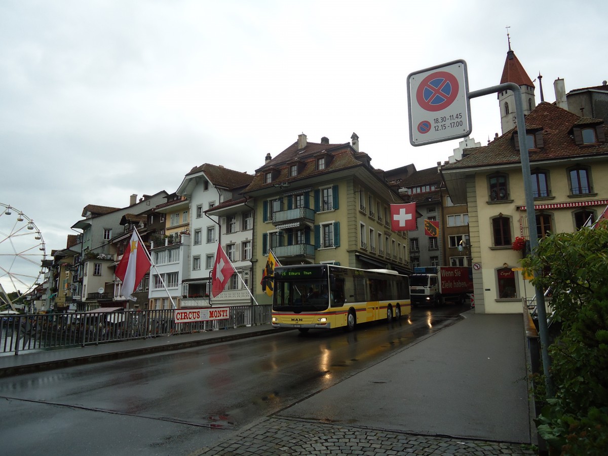 (135'201) - STI Thun Nr. 131/BE 801'131 - MAN am 23. Juli 2011 in Thun, Sinnebrcke