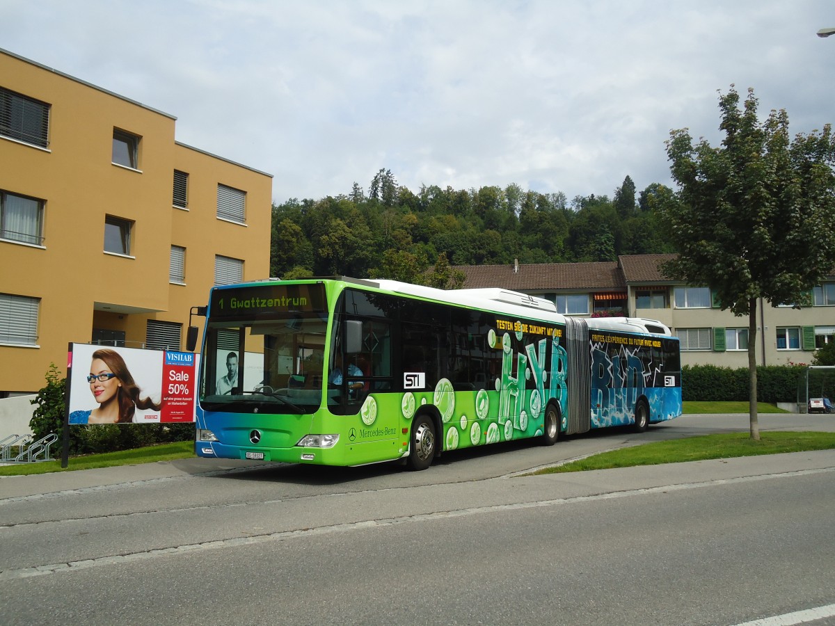 (135'401) - STI Thun (Testbus) - BS 59'327 - Mercedes am 6. August 2011 in Steffisburg, Flhli