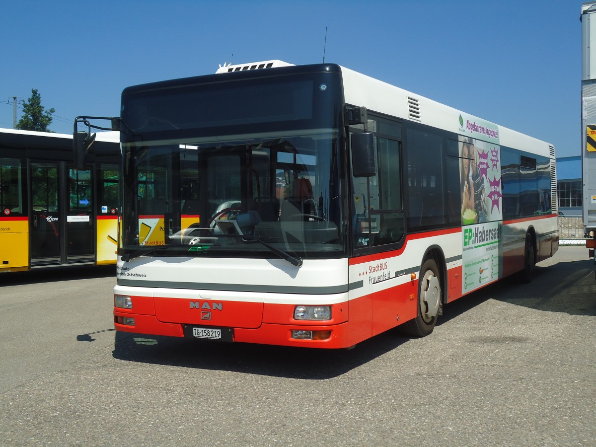 (135'493) - PostAuto Ostschweiz - Nr. 79/TG 158'219 - MAN am 17. August 2011 in Wil, Larag