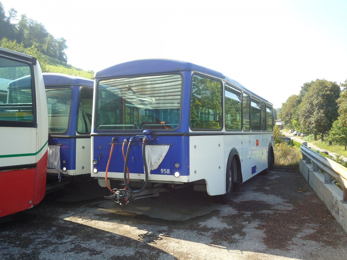 (135'601) - TL Lausanne (Rtrobus) - Nr. 958 - Rochat/Lauber Personenanhnger am 20. August 2011 in Moudon, Rtrobus