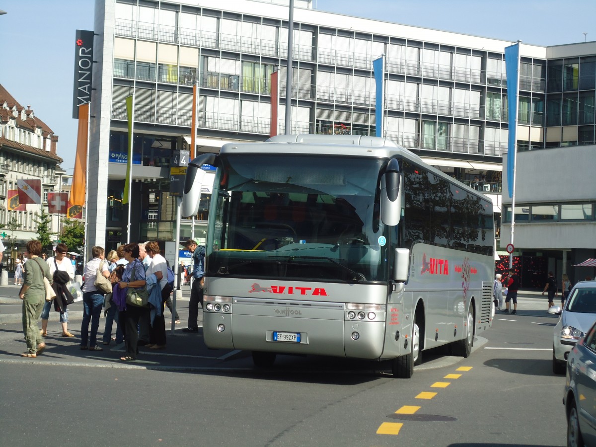 (135'787) - Aus Italien: V.I.T.A., Arnad - EF-992 XP - Van Hool am 3. September 2011 beim Bahnhof Thun