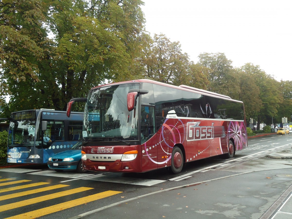 (135'857) - Gssi, Horw - LU 15'116 - Setra am 5. September 2011 beim Bahnhof Luzern