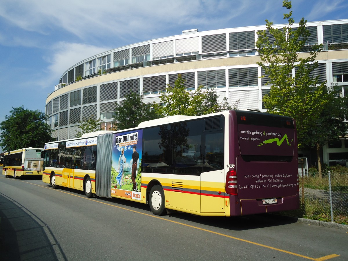 (135'979) - STI Thun - Nr. 136/BE 801'136 - Mercedes am 22. September 2011 bei der Schifflndte Thun