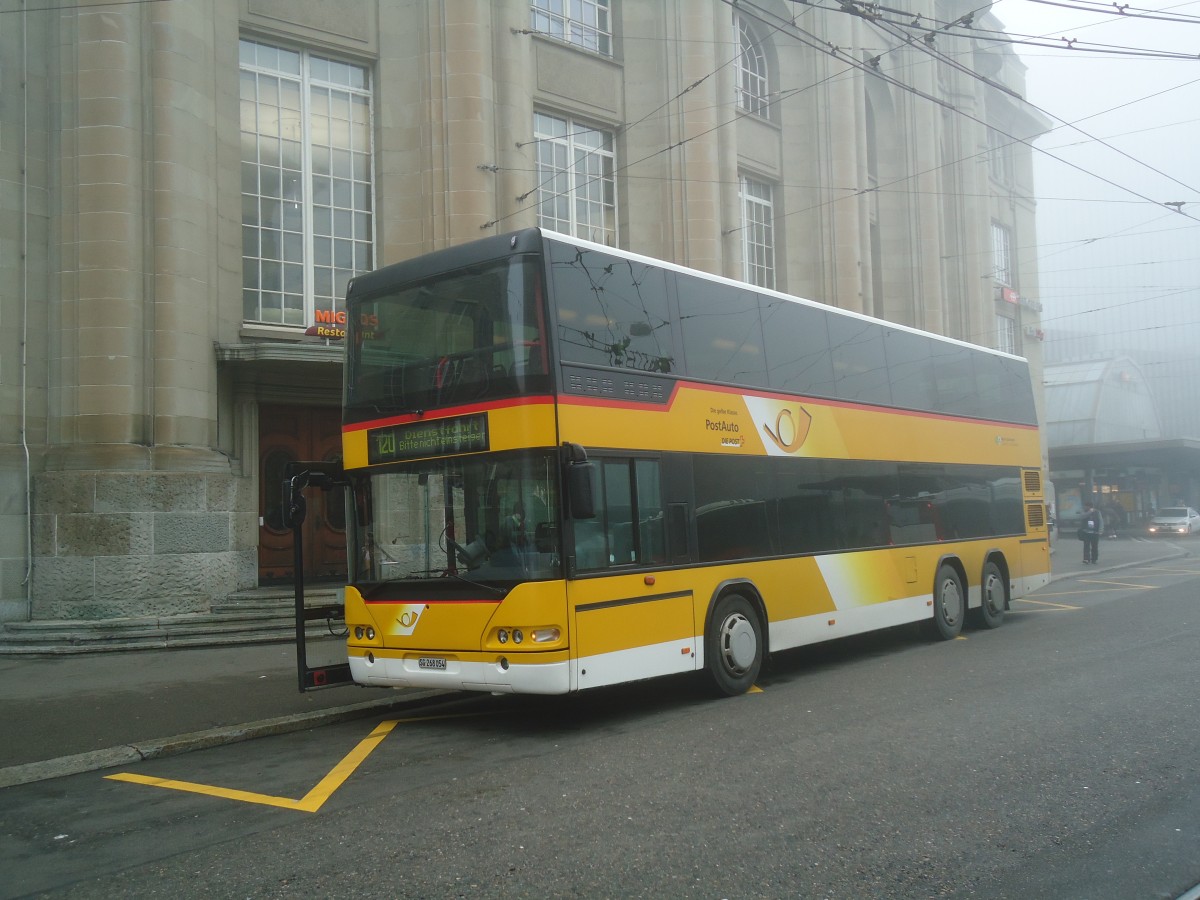 (136'890) - Casutt, Gossau - SG 268'054 - Neoplan am 23. November 2011 beim Bahnhof St. Gallen