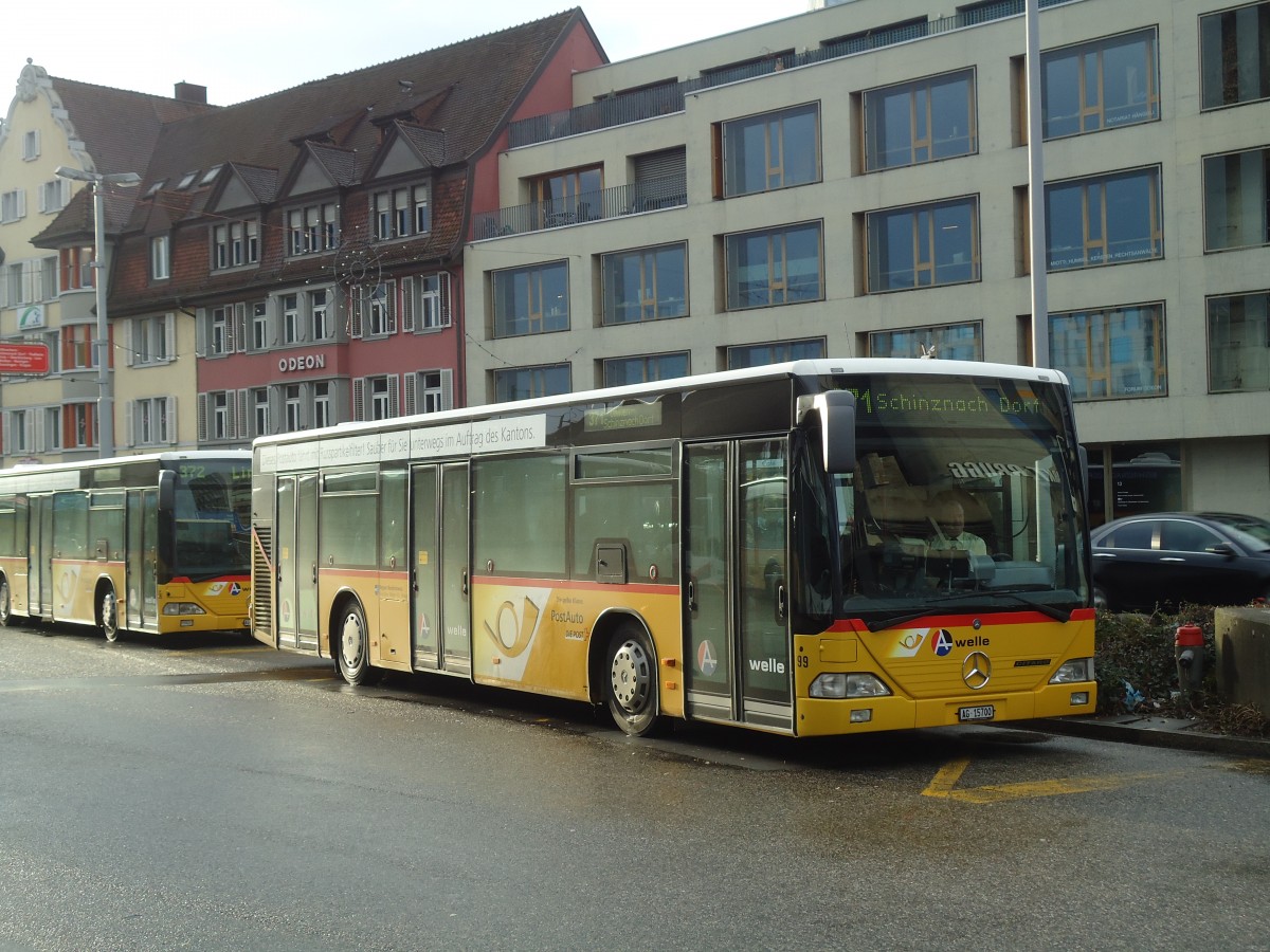 (137'214) - Voegtlin-Meyer, Brugg - Nr. 99/AG 15'700 - Mercedes am 14. Dezember 2011 beim Bahnhof Brugg