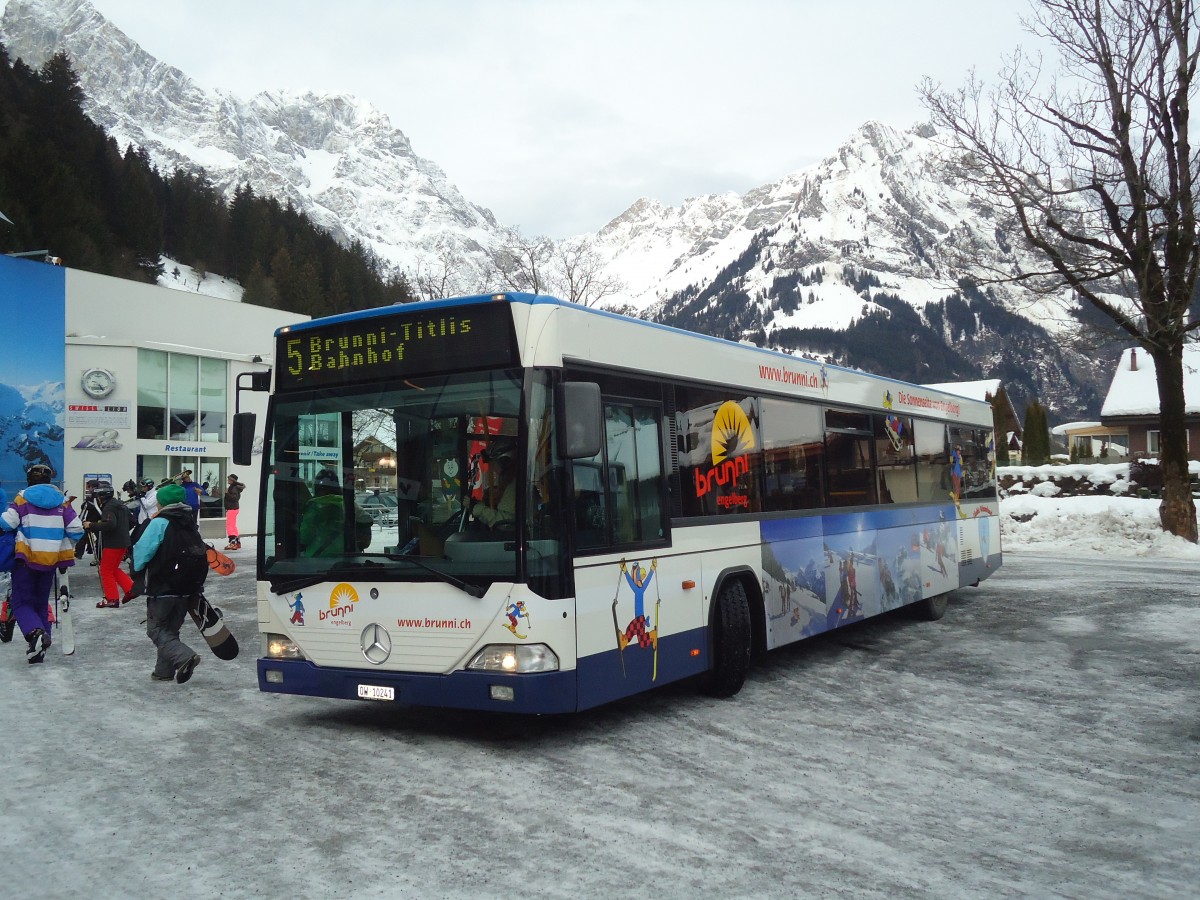 (137'330) - EAB Engelberg - Nr. 5/OW 10'241 - Mercedes/Hess (ex ZVB Zug Nr. 155; ex ZVB Zug Nr. 55) am 2. Januar 2012 in Engelberg, Titlisbahnen