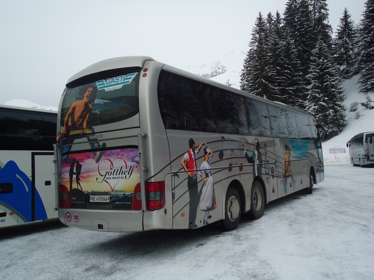 (137'408) - Gast, Utzenstorf - BE 470'046 - MAN am 7. Januar 2012 in Adelboden, ASB