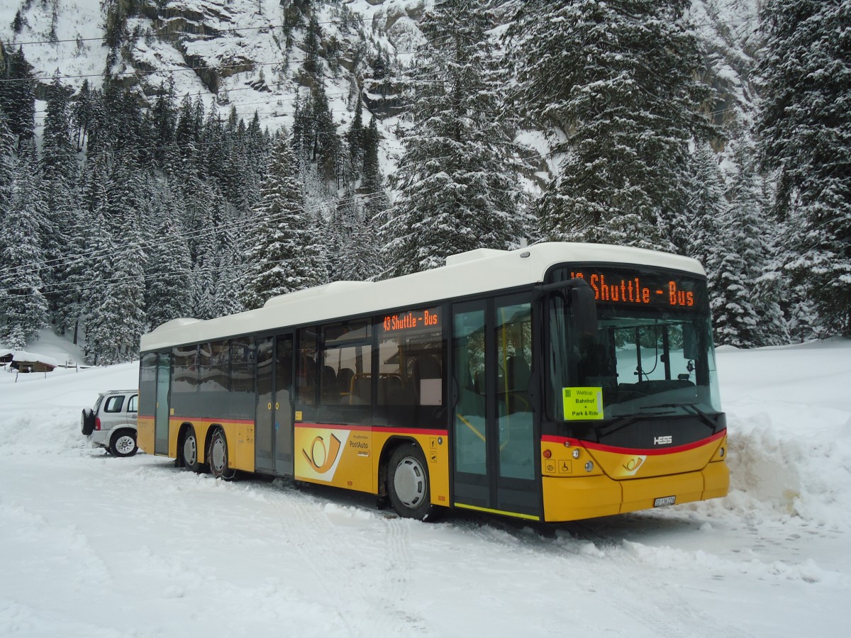 (137'432) - Steiner, Messen - SO 136'226 - Scania/Hess am 7. Januar 2012 in Adelboden, Unter dem Birg