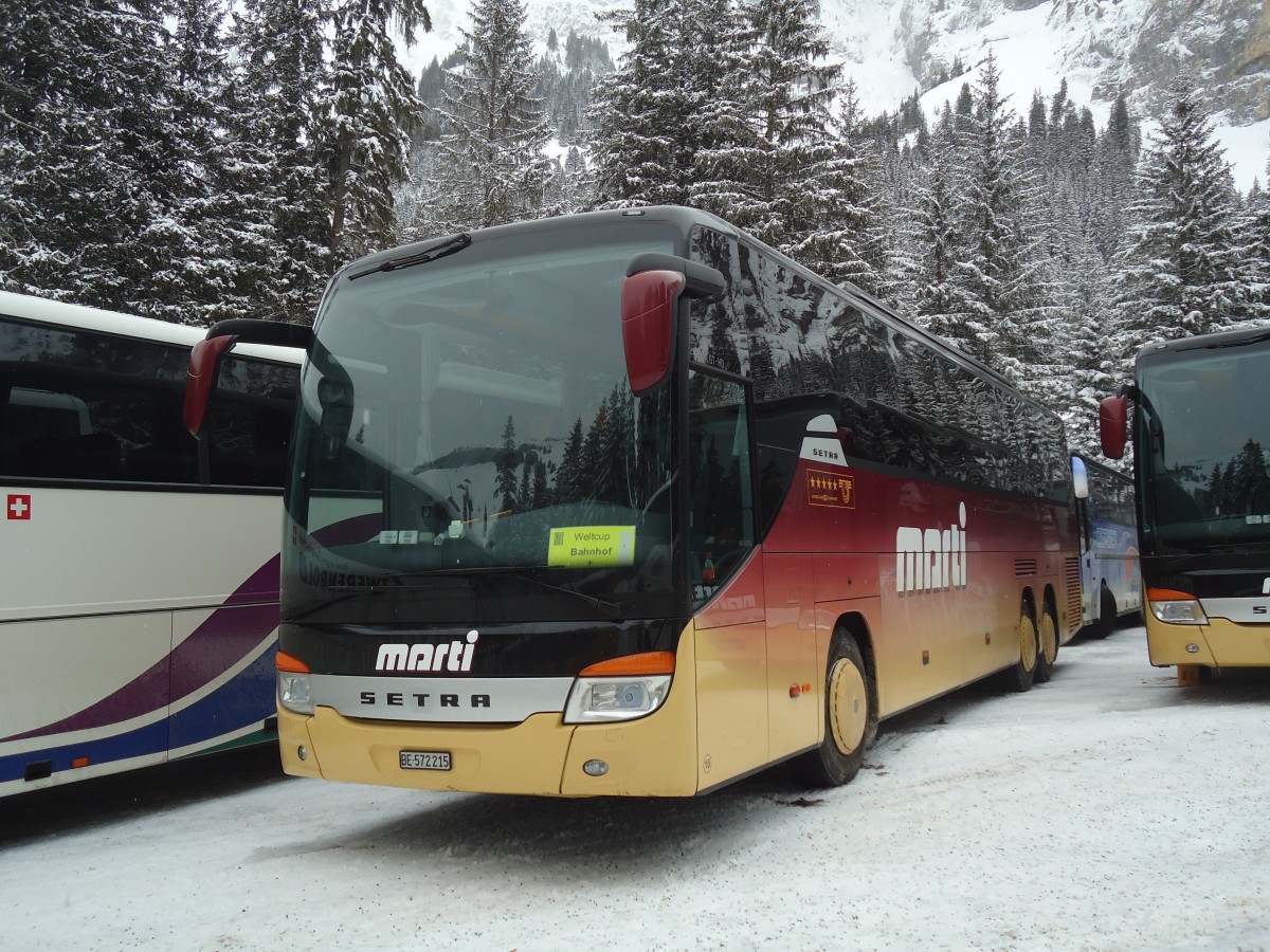 (137'452) - Marti, Kallnach - Nr. 15/BE 572'215 - Setra am 7. Januar 2012 in Adelboden, Unter dem Birg