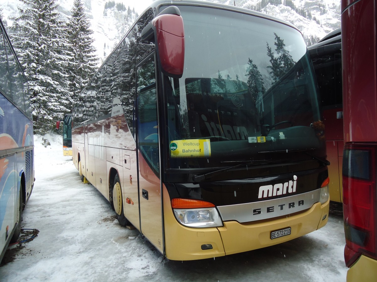 (137'503) - Marti, Kallnach - Nr. 10/BE 572'210 - Setra am 7. Januar 2012 in Adelboden, Unter dem Birg