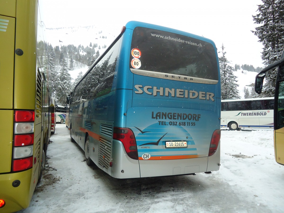 (137'506) - Schneider, Langendorf - SO 21'615 - Setra am 7. Januar 2012 in Adelboden, Unter dem Birg